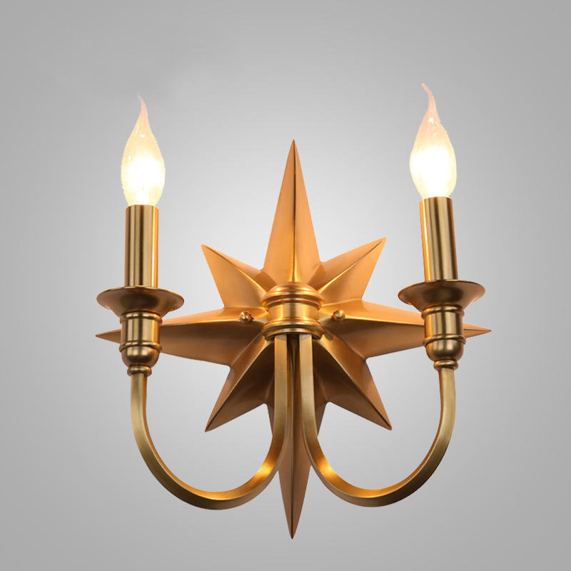 Бра Base Star Wall lamp Double Латунь в Самаре | Loft Concept 