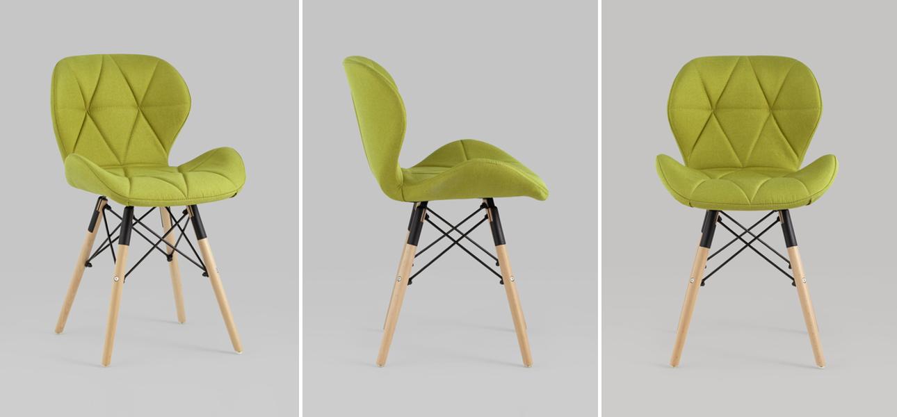 Стул Jeroen Chair Рогожка Цвет Лайм - фото