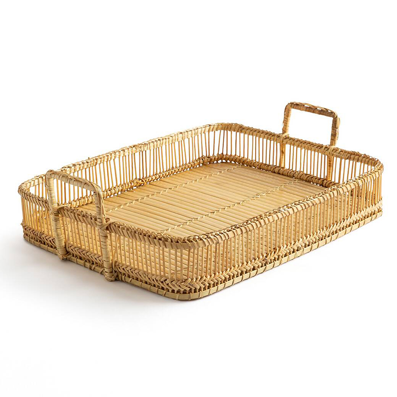 Поднос Wicker Bamboo Rattan Бежевый в Самаре | Loft Concept 