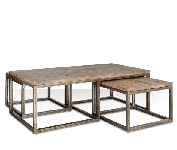 Журнальный стол Industrial Metal Rust Triple Table  в Самаре | Loft Concept 