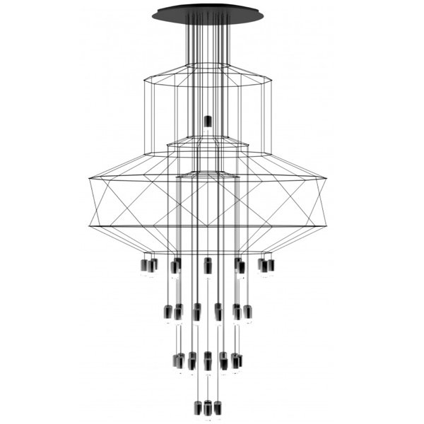 Люстра Wireflow Chandelier 0374 Suspension lamp Черный в Самаре | Loft Concept 