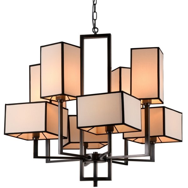 Люстра Cubismus Chandelier 8 Черный Кремовый в Самаре | Loft Concept 