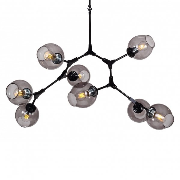 Люстра branching bubble Chandelier 8 Black Черный Серый в Самаре | Loft Concept 