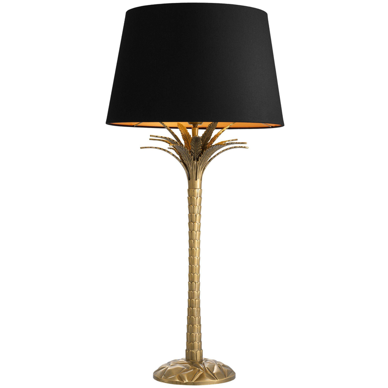 Настольная лампа Eichholtz Table Lamp Palm Harbor Латунь Черный в Самаре | Loft Concept 