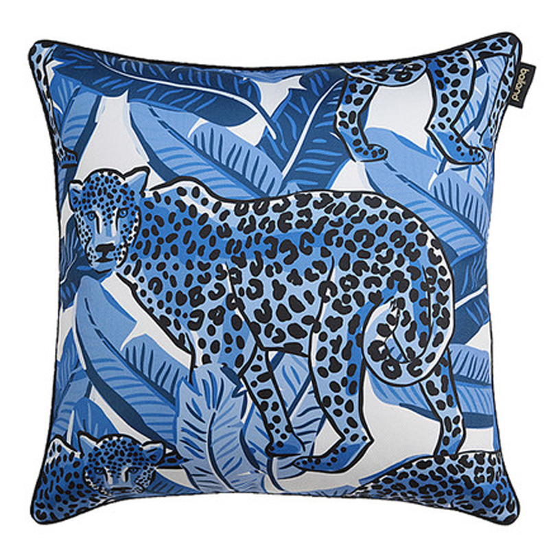 Подушка Pillow Indigo leopard Синий Белый в Самаре | Loft Concept 