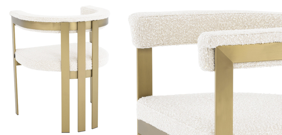 Стул Eichholtz Dining Chair Clubhouse boucle cream Стул Eichholtz Dining Chair Clubhouse boucle cream - Loft-Concept в Самаре