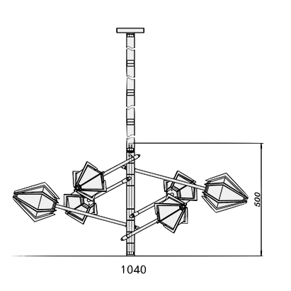 Люстра HARLOW Spoke Chandelier Gabriel Scott в Самаре