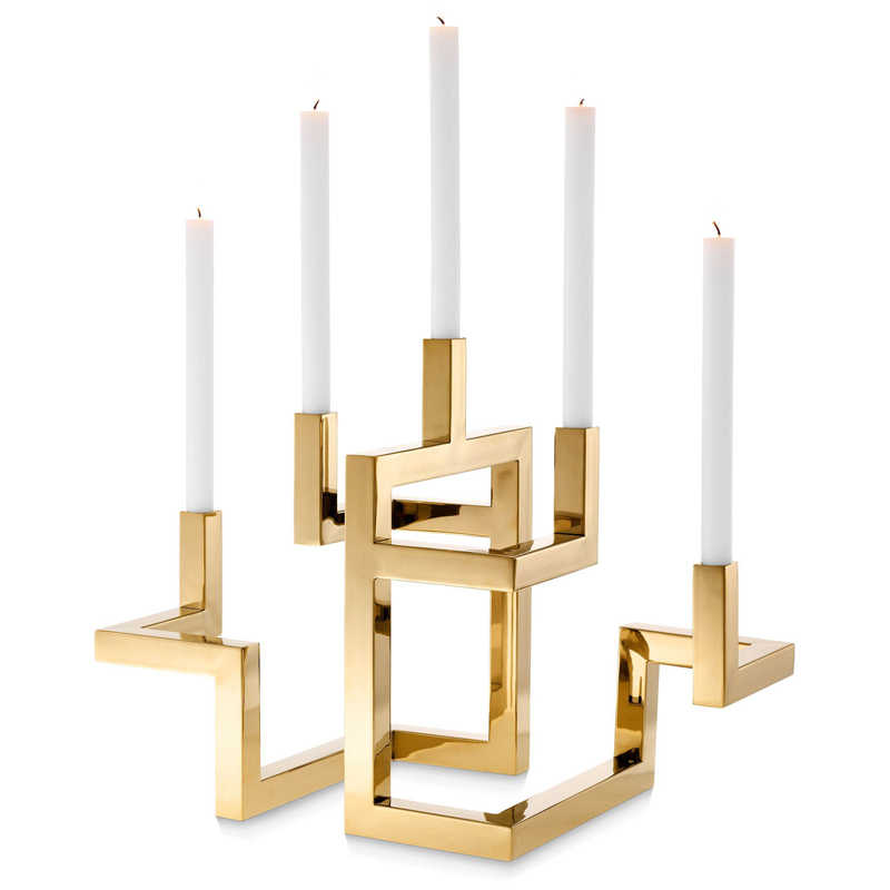 Подсвечник Eichholtz Candle Holder Skyline Латунь в Самаре | Loft Concept 