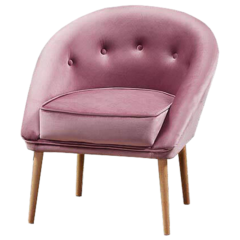 Кресло Gwyn Chair pink Розовый Древесина в Самаре | Loft Concept 