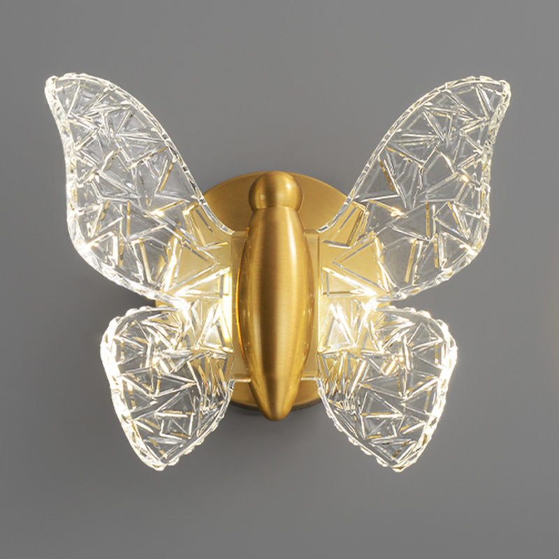 Бра Butterfly Wall Lamp Н Латунь Прозрачный в Самаре | Loft Concept 