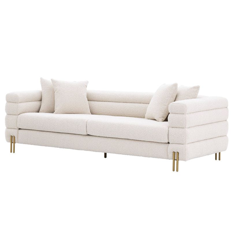 Диван Sofa York boucle cream Кремовый Латунь в Самаре | Loft Concept 