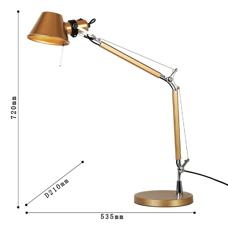 Настольная лампа золотого цвета Artemide в Самаре