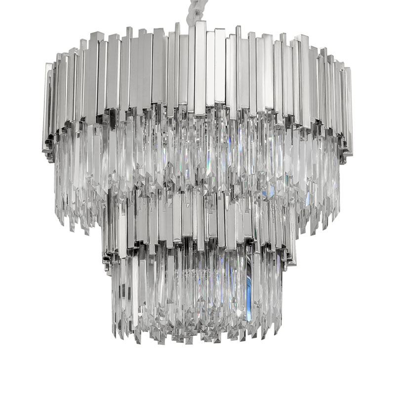 Круглая многоярусная люстра Luxxu Modern Cascade Chandelier Silver Metal Glass 80 Прозрачное Стекло Серебряный Круглая многоярусная люстра Luxxu Modern Cascade Chandelier Silver Metal Glass 80 Прозрачное Стекло Серебряный в Самаре | Loft Concept