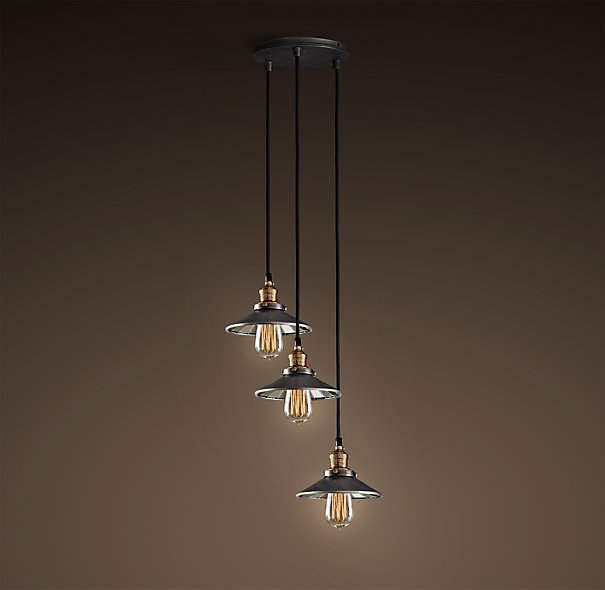 Люстра Loft Cone Pendant Reflector 3 Черный в Самаре | Loft Concept 