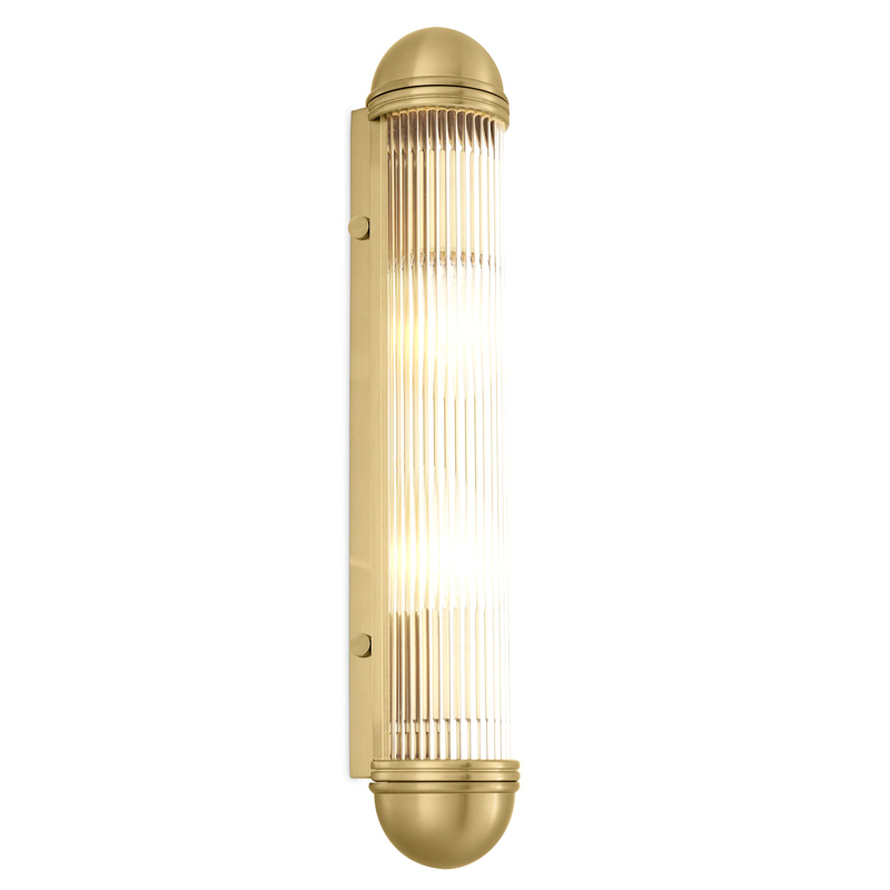 Бра Eichholtz Wall Lamp Auburn Brass Латунь Античная полированная Прозрачный в Самаре | Loft Concept 