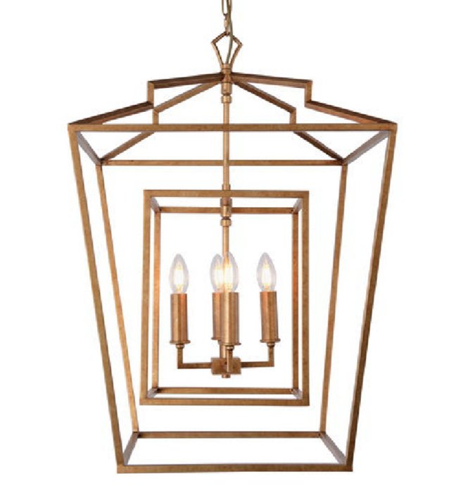 Подвесные светильники Darlana Lantern Chandelier Золотой в Самаре | Loft Concept 