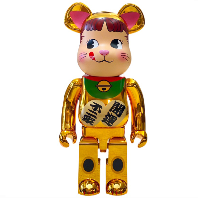 Статуэтка Bearbrick Maneki Neko Gold Золотой Мульти в Самаре | Loft Concept 