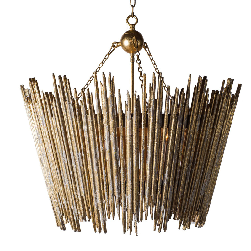 Люстра Ragna Golden Wooden Rods Chandelier Золотой в Самаре | Loft Concept 