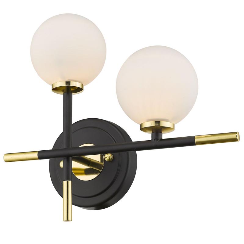 Бра Galant Sconce gold right Золотой Черный Белое матовое стекло в Самаре | Loft Concept 