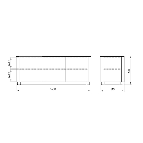 Тумба молочного цвета с 3-мя дверцами Tammi  в Самаре
