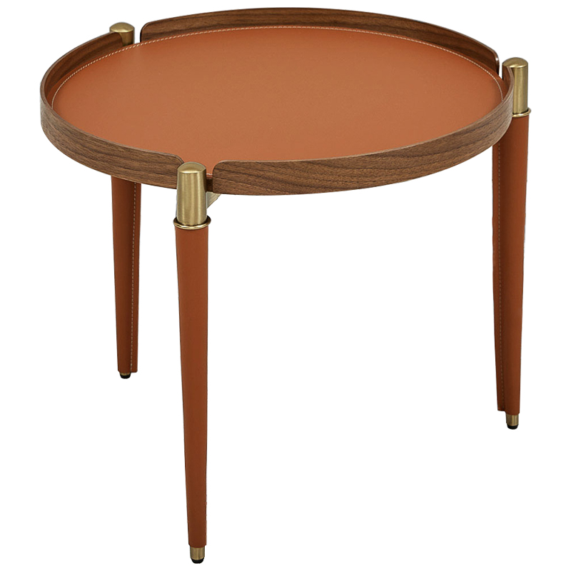 Кофейный стол Ferrey Round Table Side Оранжевый Золотой в Самаре | Loft Concept 