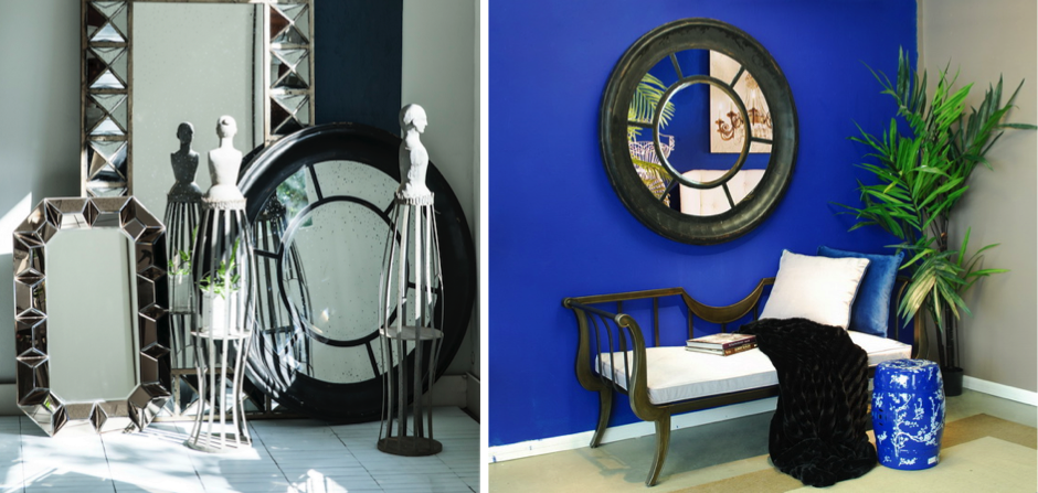 Зеркало настенное состаренное Black Round Window Зеркало настенное состаренное Black Round Window - Loft-Concept в Самаре