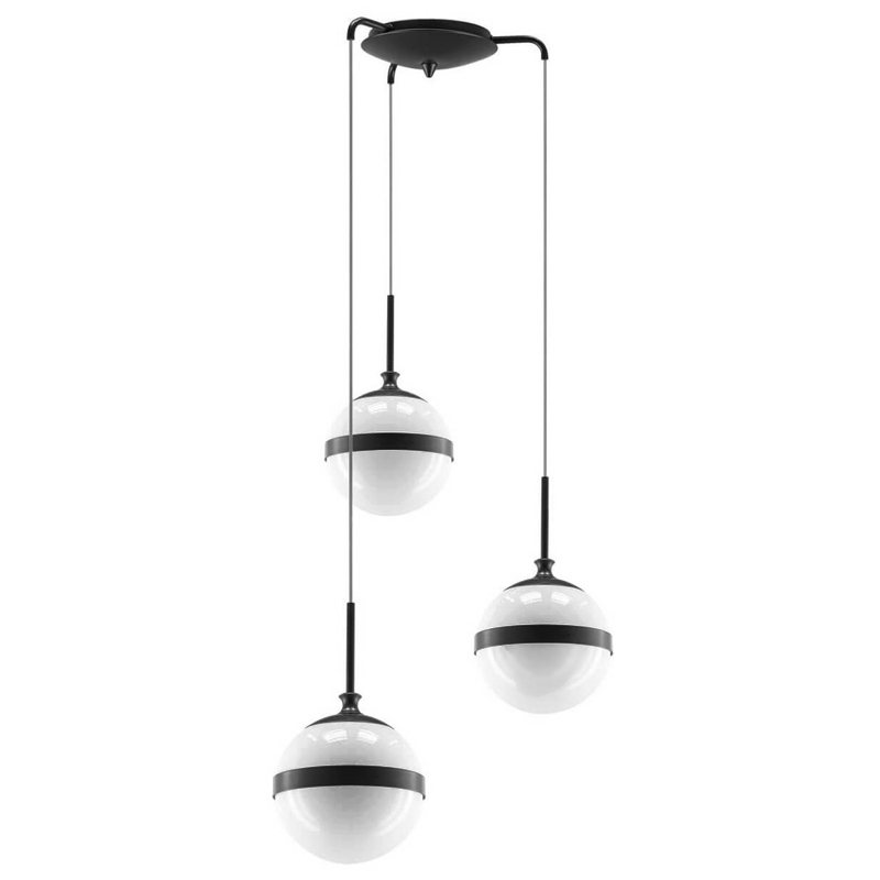 Подвесной светильник Peggy Single Pendant Light Темный хром Белый в Самаре | Loft Concept 