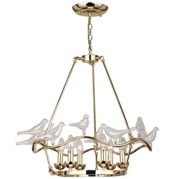 Люстра Dove Chandelier Glass Bird  6 Золотой в Самаре | Loft Concept 