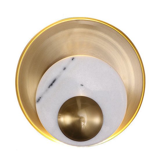 Бра Ginger & Jagger Pearl WALL LAMP round gold Латунь Белый в Самаре | Loft Concept 