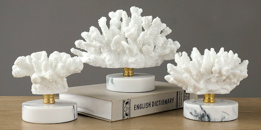 Белый коралл Cluster на подставке Белый коралл Cluster на подставке - Loft-Concept в Самаре