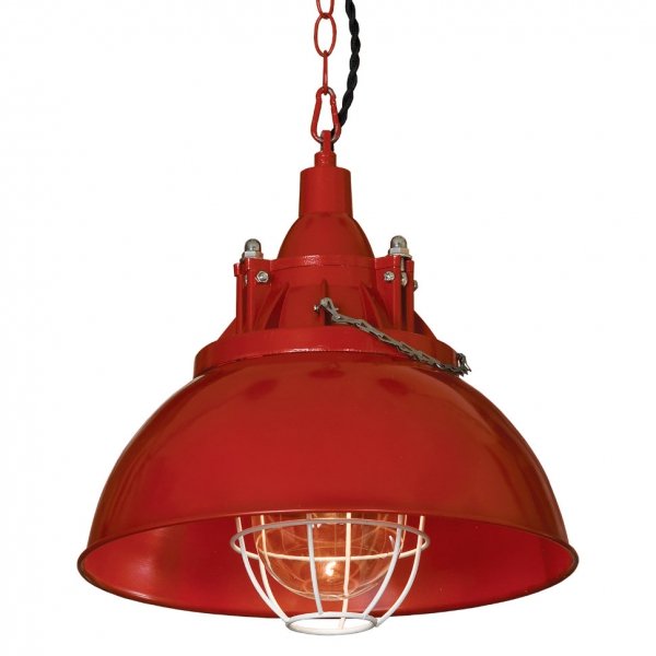 Подвесной светильник Firefighter Helmet Pendant Red Красный в Самаре | Loft Concept 