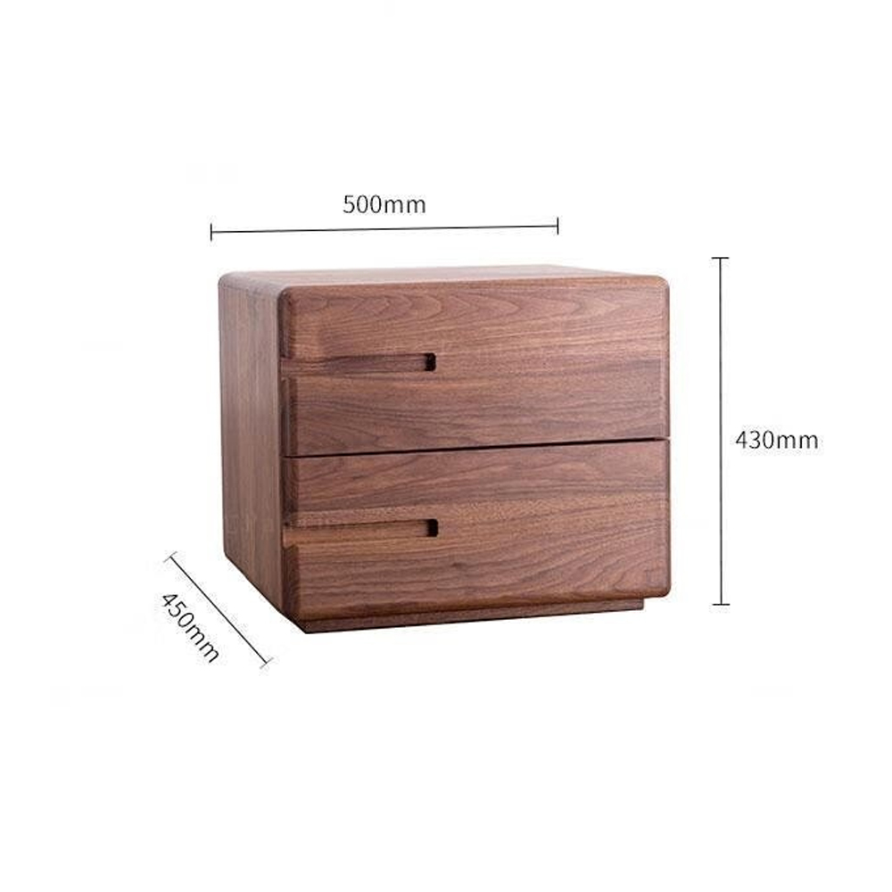 Прикроватный столик деревянный с 2-мя ящиками Moon Walnut Furniture в Самаре