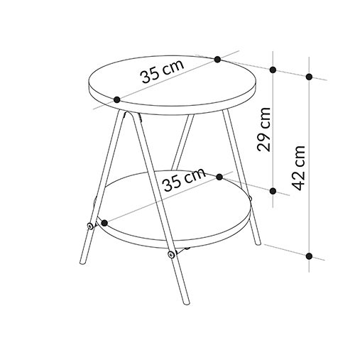 Стол приставной с 2-мя круглыми белыми столешницами ESSEL SIDE TABLE WHITE в Самаре