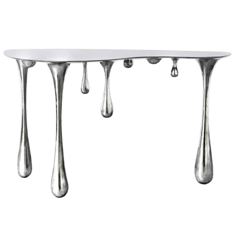 Дизайнерская Консоль Melting Silver Console Zhipeng Tan Серебряный в Самаре | Loft Concept 