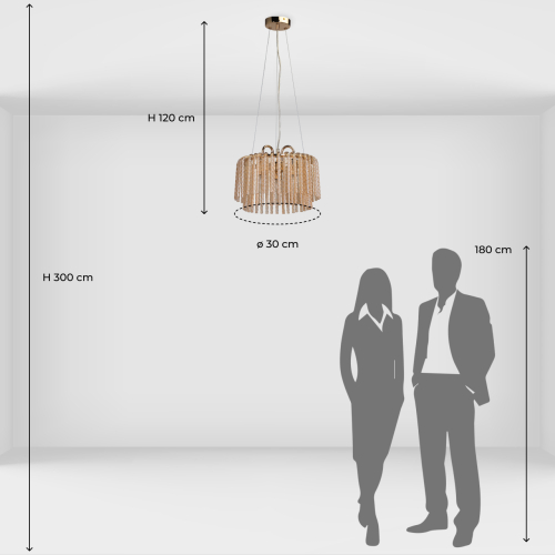 Люстра с подвесными рифлеными стеклянными трубками Nembus в Самаре