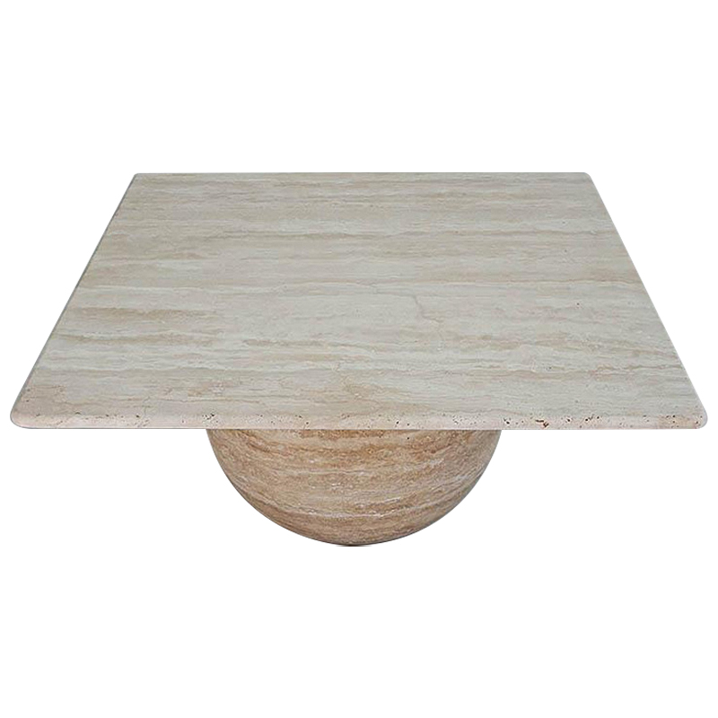 Кофейный стол Edna Travertine Coffee Table Коричневый Бежевый в Самаре | Loft Concept 