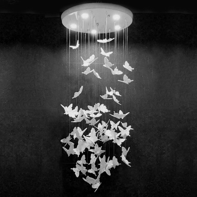 Люстра Night Butterflies Chandelier Белый в Самаре | Loft Concept 