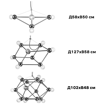 Люстра Molecule Gold Chandelier в Самаре