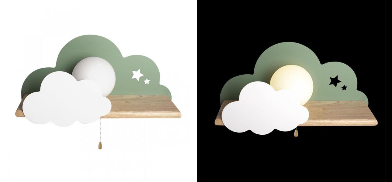 Бра с полкой зелёное Облако Wall Lamp Green Cloud - фото №2