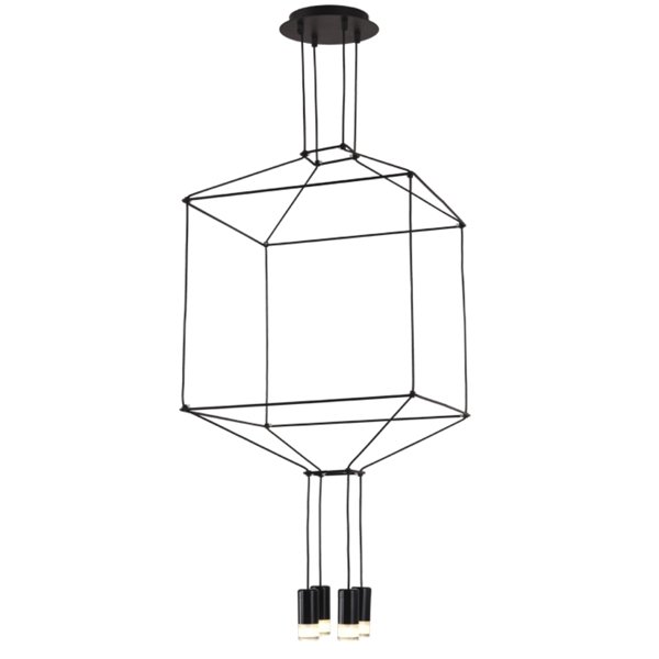 Vibia Wireflow Chandelier 0311 LED Suspension lam Черный в Самаре | Loft Concept 