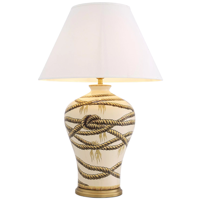 Настольная лампа Eichholtz Table Lamp Hernando Латунь Бежевый ivory ( слоновая кость ) в Самаре | Loft Concept 