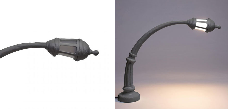 Настольная лампа Seletti Street Lamp Grey Настольная лампа Seletti Street Lamp Grey - Loft-Concept в Самаре