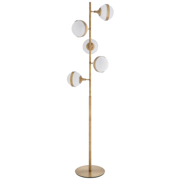 Торшер Peggy Guggen Brass FLOR LAMP Белый Латунь в Самаре | Loft Concept 