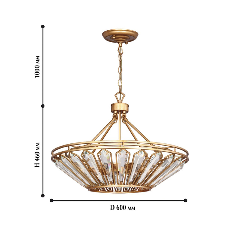 Люстра с золотисто-коричневым каркасом CRYSTAL LIGHT в Самаре