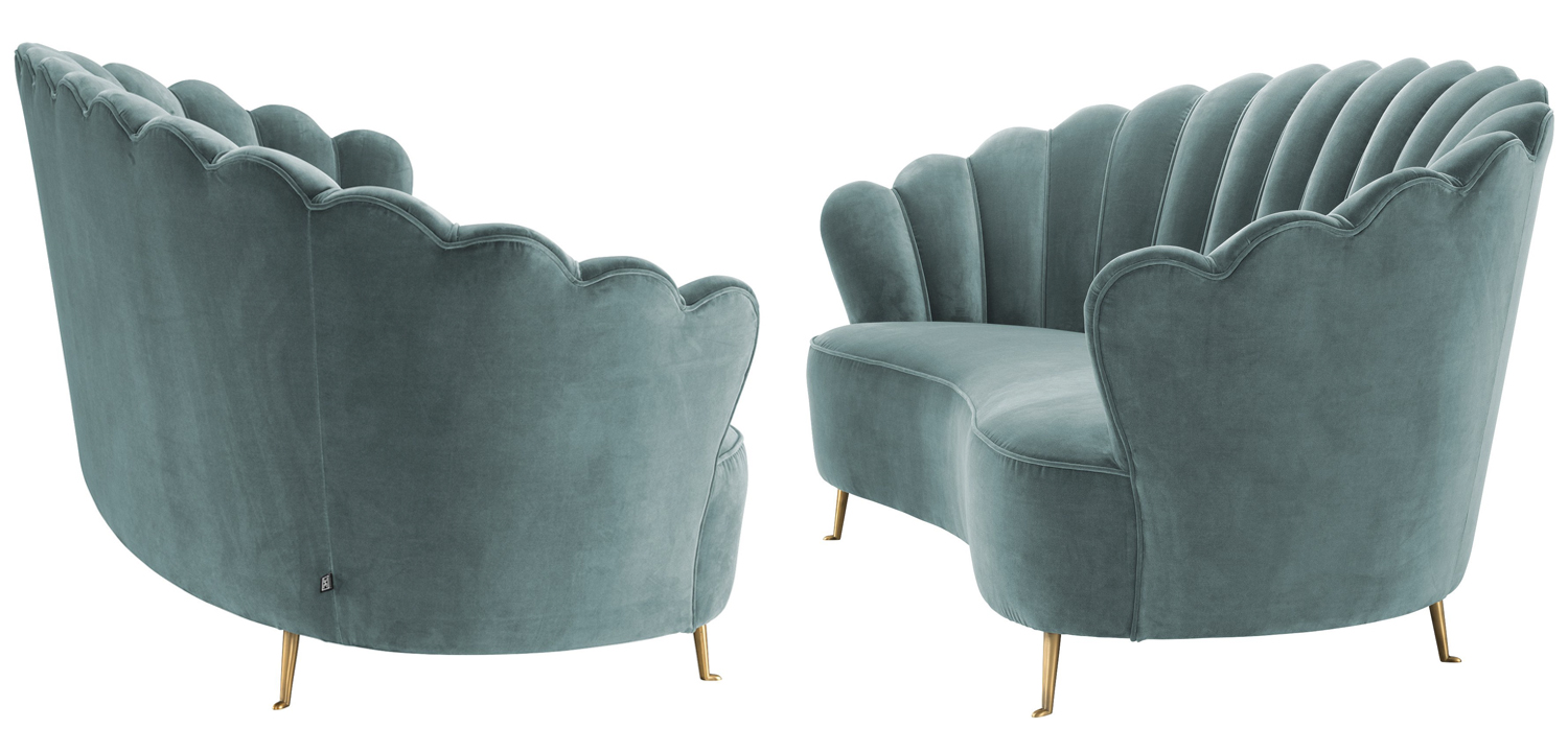 Диван Eichholtz Sofa Messina Turquoise - фото