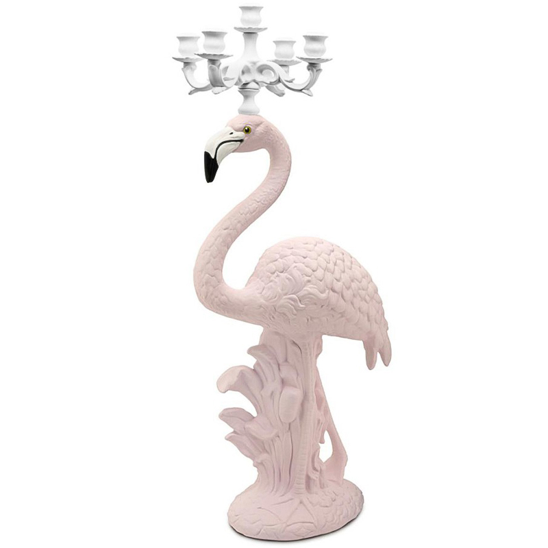 Подсвечник Candleholder Flamingo Bisc. White Pink Белый Розовый в Самаре | Loft Concept 