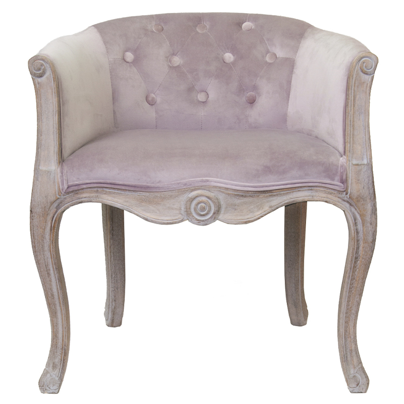 Кресло низкое в стиле прованс Розовый Велюр Louis French Armchair Розовый Серо-бежевый Кресло низкое в стиле прованс Розовый Велюр Louis French Armchair Розовый Серо-бежевый в Самаре | Loft Concept