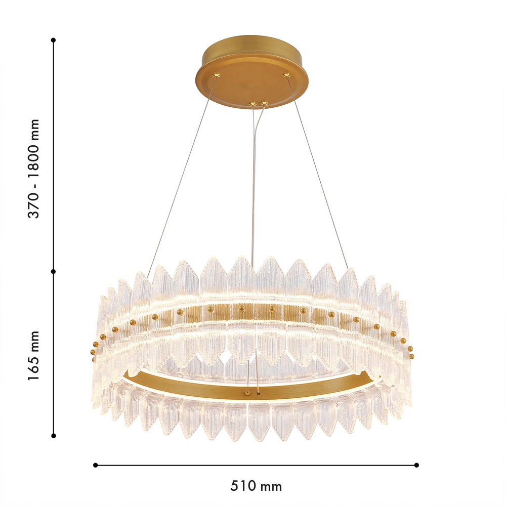 Люстра круглая с декоративными элементами в виде лепестков Round Light Flashing в Самаре