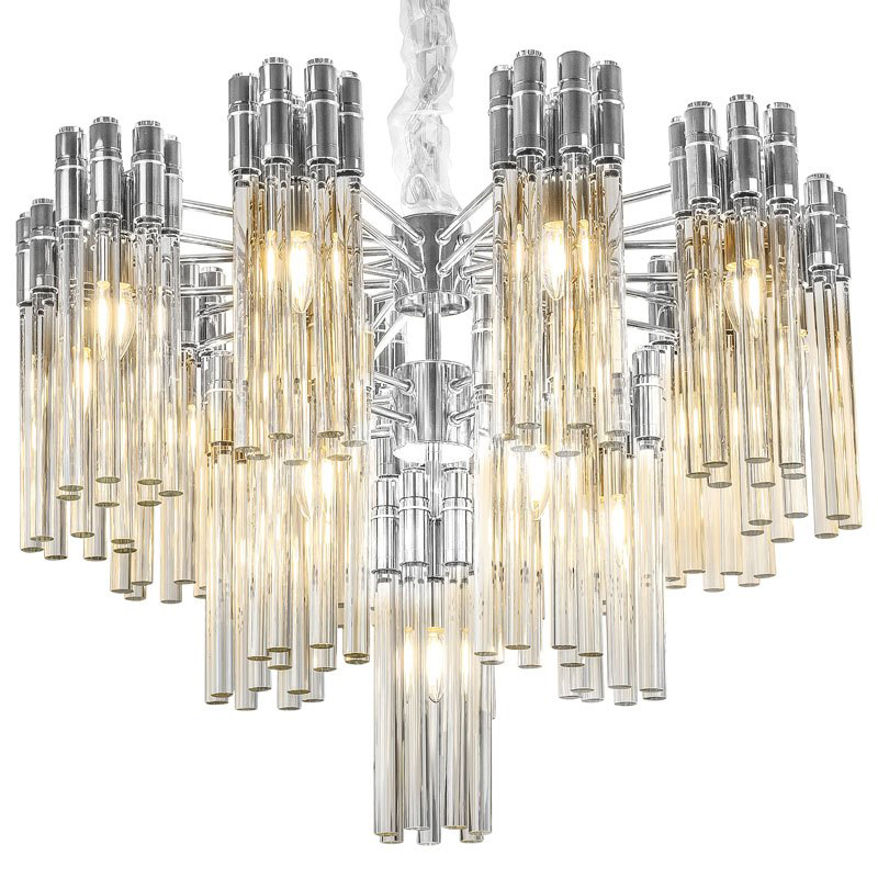 Люстра Contemporary Chandelier Crystal Silver Прозрачное Стекло Серебряный в Самаре | Loft Concept 