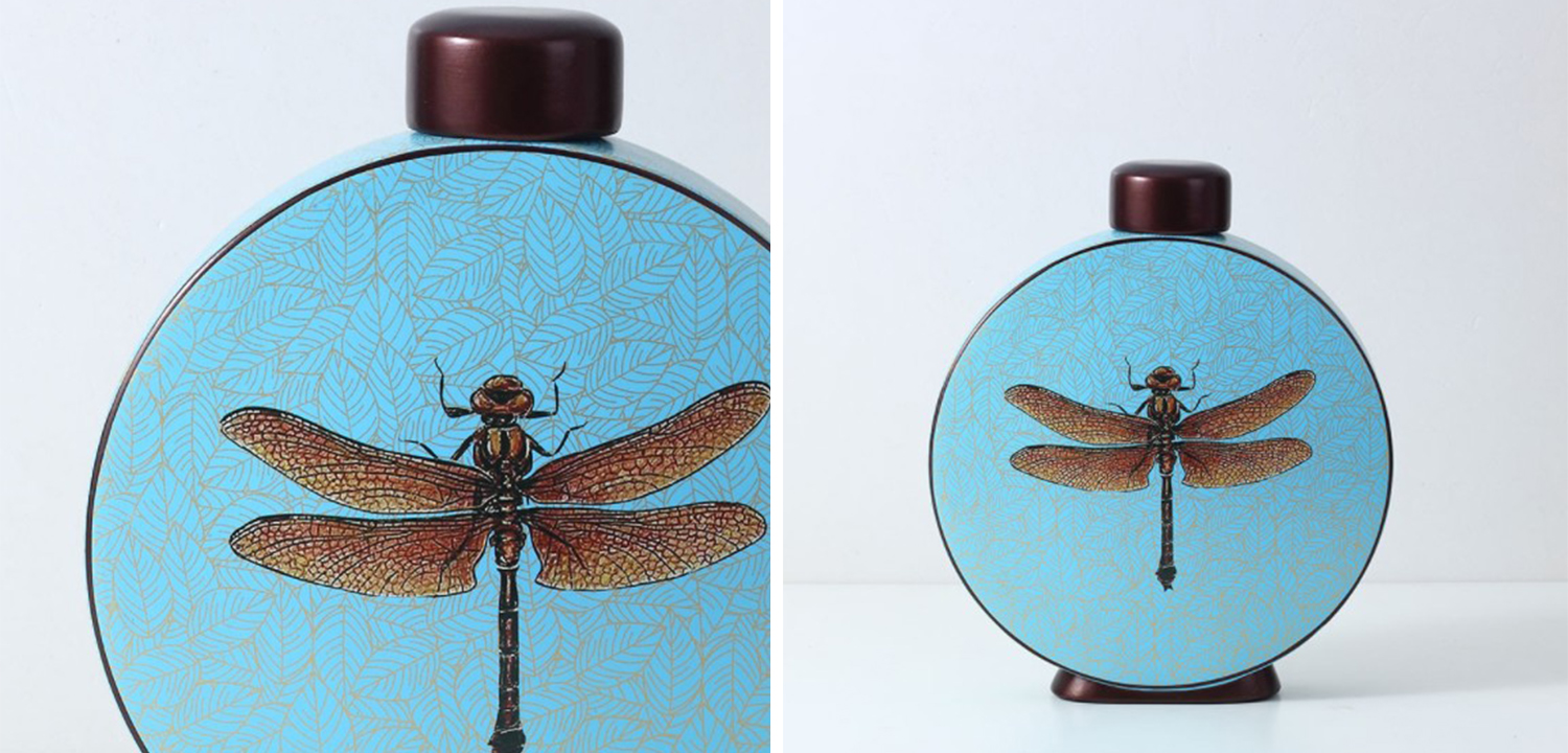 Ваза Blue Vase Dragonfly - фото
